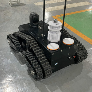 Robot de sécurité intérieur/extérieur avec surveillance vidéo, caméra 360°, LDS, SLAM, moteur DC, contrôlé par application, IP54, plastique noir - Product Image 2