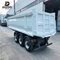 Remorque benne arrière robuste en acier à 3 essieux avec bâche rétractable électrique pour le transport de minerai, d'agrégats et de marchandises en vrac – Approvisionnement direct usine