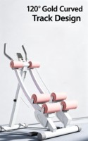 Hoyfit Appareil d'entraînement abdominal en acier à double piste 6-en-1 pliable pour usage domestique, équipement de musculation abdominale et de rameur 12,5 kg