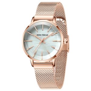 <span class=keywords><strong>Mini</strong></span> <span class=keywords><strong>Focus</strong></span> MF0257L Correa de malla de acero <span class=keywords><strong>Reloj</strong></span> de cuarzo Vestido <span class=keywords><strong>Reloj</strong></span> simple de moda Relojes analógicos impermeables para mujer Relogio - Product Image 2