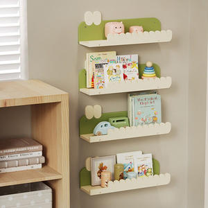 Estantería de pared con diseño de gatito, rectangular, para niños, fácil de limpiar, de 4 niveles, para la habitación infantil. - Product Image 1