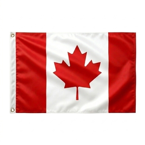 Bandera Canadiense Personalizada de 3x5 pies (90x150 cm) de Poliéster de Larga Duración, Color Vívido, Doble Cara, para <span class=keywords><strong>Club</strong></span> de Fútbol - Product Image 1