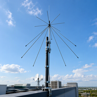 Antena Stasiun Basis Discone AR-HF-D3000 25-3000MHz Pita Lebar Omnidirectional dengan Gain 2-3.5dBi untuk Penerima SDR