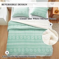Ultra lembut Modern selimut Jacquard bergaris bunga musim dingin tebal penjualan laris 3 buah bulu Sherpa selimut flanel