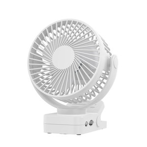 Mini ventilateur à pince 6 pouces avec lumière, rechargeable USB, portable, pour bureau, forte aspiration, fixation magnétique - Product Image 5