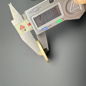 <span class=keywords><strong>Targhetta</strong></span> identificativa per cani personalizzata in ottone massiccio <span class=keywords><strong>da</strong></span> 30 mm, spessore 3 mm, <span class=keywords><strong>con</strong></span> portachiavi in ottone personalizzato - Product Image 3