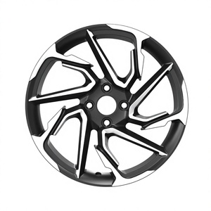 Jantes sport en alliage d'aluminium forgé à profil profond 17 pouces 4x100/4x1143 finition noire design 5 branches pour le marché russe - Product Image 1