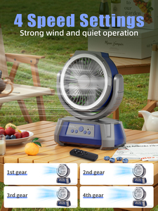 Động cơ kép cắm trại bảng <span class=keywords><strong>fan</strong></span> hâm mộ 20000mAh với 4 LED 8 Tốc Độ Bàn <span class=keywords><strong>fan</strong></span> hâm mộ Lều <span class=keywords><strong>fan</strong></span> hâm mộ với từ xa - Product Image 6