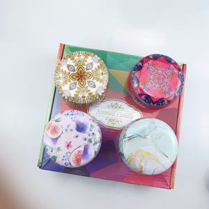 Wholesale 2oz 4oz 6oz 8oz Empty Round Scented Rose Gold Tin Can for Candles Container <b>Jars</b> Travel Black Candle Tins - Product Image 2