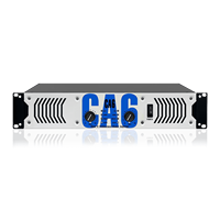 Amplificateur de puissance professionnel CA6 Pure Rear Stage 2U pour KTV, bars, mariages, conférences, haute puissance, 4 ohms, métal, classe H
