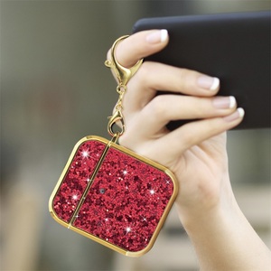 ใหม่ Glitter Bling Air Pods 1/2เคสพร้อมตะขอพวงกุญแจเพชร<span class=keywords><strong>ด</strong></span>ีไซน์สุดหรูสำหรับ Apple Airpods 1 2 - Product Image 3