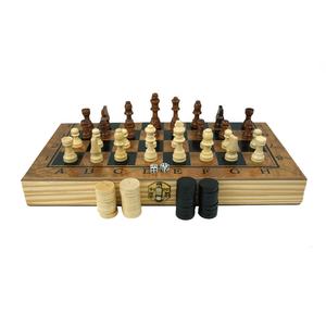 Commercio all'ingrosso <span class=keywords><strong>3</strong></span> in 1 in legno <span class=keywords><strong>scacchi</strong></span> backgammon set con ripiegatura in legno scacchiera pezzo di <span class=keywords><strong>scacchi</strong></span> kid puzzle gioco da tavolo - Product Image 5