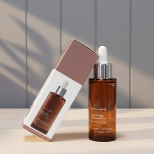 Amber Glass Cylinder <b>Dropper</b> <b>Bottle</b> 15ml Essential Oil & Hair Serum Cosmetic Packaging Customizable - Product Image 1