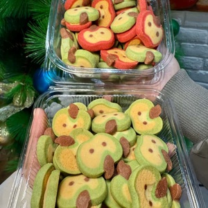 Biscuits au beurre en forme de <span class=keywords><strong>pomme</strong></span> Halal Assortiment de collations asiatiques au goût riche et crémeux - Product Image 1