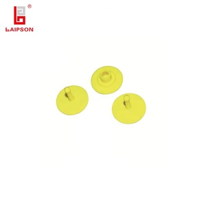Petite étiquette d'oreille visuelle en TPU jaune avec code QR imprimé pour cochon, cochon, <span class=keywords><strong>mouton</strong></span> - Product Image 2