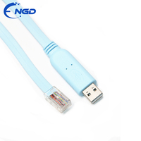 Câble de console USB vers RJ45 de haute qualité, câble de gestion série USB pour la configuration et la maintenance des commutateurs et routeurs réseau