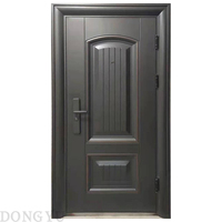 Porte d'entrée principale double en acier de sécurité pour l'extérieur, anti-décoloration, à faible consommation d'énergie, pour le Cambodge