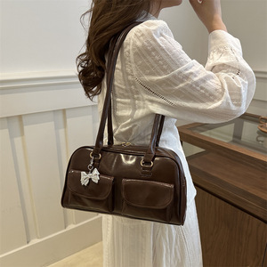 Borsa a Spalla Portatile da Donna di Tendenza 2026, Nuova Collezione Primavera, Stile Street Fashion, Chiusura con Cerniera in PU, Tracolla Singola - Product Image 3