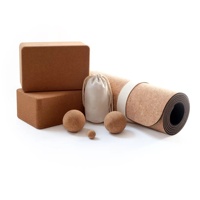 Bloc de yoga écologique antidérapant avec logo personnalisé, en liège biologique haute densité, 3x6x9 pouces, brique de yoga en liège