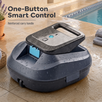 Robot nettoyeur de piscine sans fil à navigation gyroscopique, algorithme d'évitement d'obstacles de 6 mm, nettoyage de 120 m²