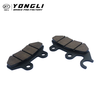 Nouvelles plaquettes de frein à disque pour moto YONGLI F039, style OEM, rivetées, semi-métalliques, durée de vie 9000-20000 KM, SYM-Mask 50/ Red Devil Black