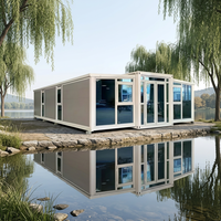Maison Extensible 20/40 pieds, 2/3 Chambres, 1 Salon, Sanitaire Intégré, Isolée, Pliable pour Habitation Préfabriquée