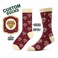 Chaussettes courtes en bambou respirantes à fibres douces de haute qualité, personnalisées avec motif sans couture, unisexe