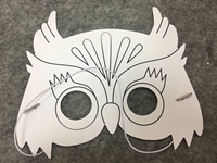 Cordon élastique blanc tressé en polyester, latex et extrémités métalliques de 1 mm (7 et 9 pouces) avec barbelures pour masques d'événements thématiques et chapeaux d'anniversaire