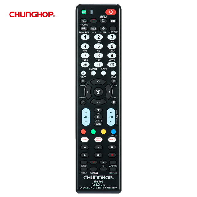 For E-L905 Fixed Code Plastic Wireless TV Remote Control for Smart TV with All Functions