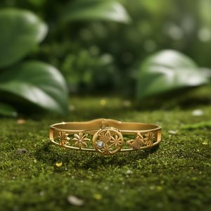 Bracelet tendance en acier inoxydable 316L plaqué or PVD, design floral, bijoux pour femmes - Product Image 3
