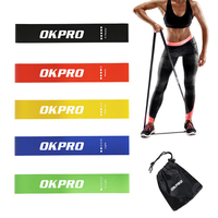 OKPRO - Juego de Bandas de Resistencia Elásticas de Látex para Ejercicio, Diferentes Tamaños, Bandas de Goma para Entrenamiento