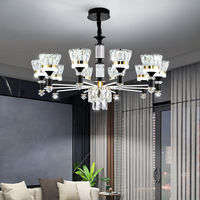 Lampu Gantung Kristal Mewah Modern untuk Rumah Kantor dan Ruang Tamu Desain Kreatif Lampu Hias Kamar Tidur untuk Dekorasi Vila dan Hotel