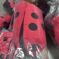 Peluche Coccinelle Géante Personnalisée en Gros, Jouet en Peluche Portable en Coton PP, Coussin et Sac de Couchage pour Soulager le Stress