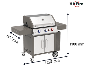 Vendita diretta SPSS SUS steel outdoor <span class=keywords><strong>gas</strong></span> barbeque <span class=keywords><strong>grill</strong></span> trolley freestanding bbq <span class=keywords><strong>gas</strong></span> <span class=keywords><strong>grill</strong></span> - Product Image 4