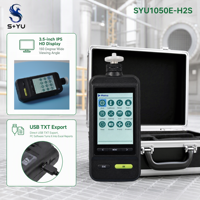 Detektor Gas Portabel Hidrogen Sulfida H2S SYU1050E-H2S dengan Layar 3,5 inci, Alarm Jatuh, Lampu, USB, dan Sensor Elektrokimia