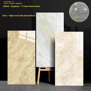 Carreaux de sol en pierre de luxe Foshan Gold Silk Starlight Glaze 750x1500 Carreaux plaqués or modernes antidérapants haut de gamme pour le salon - Product Image 6