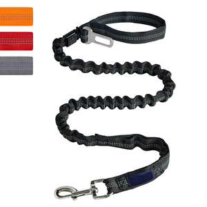 Laisse tactique réfléchissante pour chien avec ruban décoratif pour chiens de taille moyenne à grande, pour la promenade en extérieur et le contrôle rapproché - Product Image 1