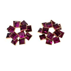 XILIANGFEIZI Bestseller Vintage Catwalk Style Rose Boucles d'oreilles pendantes Français Cross-Border Hit avec Zircon Pierre Principale - Product Image 5