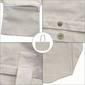 Best Selling <b>Extra</b> <b>Large</b> Cotton Canvas Shopping Tote <b>Bag</b> Reusable and Custom Printed Logo Oversize Grocery Tote <b>Bag</b> - Product Image 5