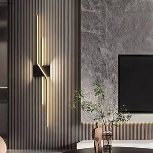 Nordic Creative Simple Line Iron LED Wall Lamp for Living Room Modern Lighting - Product Image 1