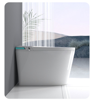 Siège de toilette intelligent moderne populaire à poser au sol, en céramique, avec chasse d'eau par siphon S/P, déodorisation automatique et veilleuse