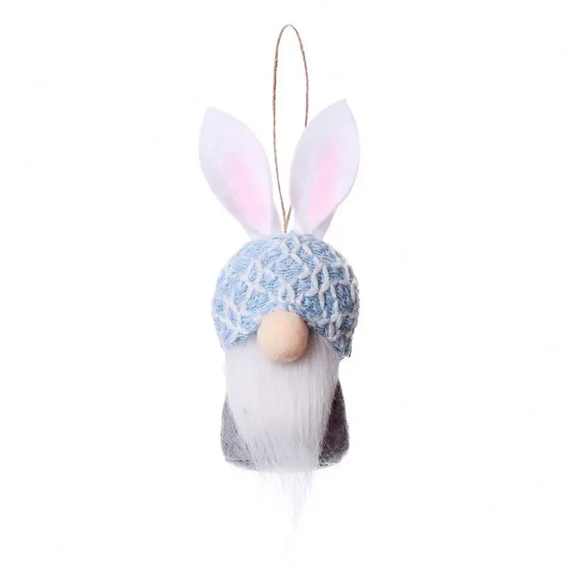 Oggetti di scena decorativi natalizi più venduti ornamenti nani, Easter splendente coniglio Rudolf senza volto peluche bambola appesa pasqua ornamenti