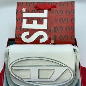 Nuova Borsa a Tracolla Bianca 1DR 2026, Borsa a Mano da <span class=keywords><strong>Donna</strong></span> in Pelle Liscia con Logo D in Metallo Oversize - Product Image 2