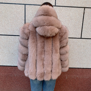 Nuovo Modello di Cappotto in Vera Pelliccia di Volpe Rossa con Cappuccio, Abbigliamento Invernale per <span class=keywords><strong>Donna</strong></span> - Product Image 5