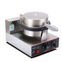 Machine à Cornet de Glace Professionnelle, Gaufrier Électrique 220V en Acier Inoxydable, Moule à Rouleau d'Œuf Antiadhésif, Fabricant de Cônes et Bols à Gaufres