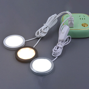 Foco <span class=keywords><strong>LED</strong></span> ultrafino de 3W, moderno 5V, USB montado en superficie, focos de exhibición para gabinete de sala de estar - Product Image 2