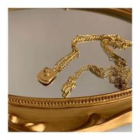 Nouveau Collier Chaîne Plaqué Or 18 carats avec Pendentif Abstrait Corps et Visage Canadien 2022