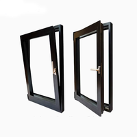 Ventana de Aluminio Abatible y Giratoria de Doble Acristalamiento con Rotura de Puente Térmico, Diseño Moderno, para Uso Exterior en Cocinas de Villas, Insonorizada