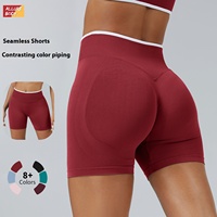 Logo personnalisé pour femmes taille moyenne Fitness survêtement taille élastique sport Yoga Shorts ensembles avec motif solide-Vente en gros