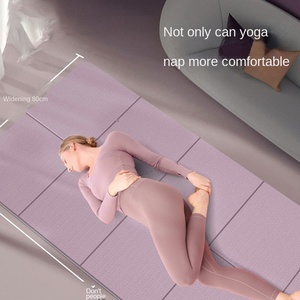 Sansd TPE pliant Yoga voyage Pilates tapis pliable Portable épaississement 8mm <span class=keywords><strong>gymnastique</strong></span> Fitness pliable TPE tapis de Yoga - Product Image 4